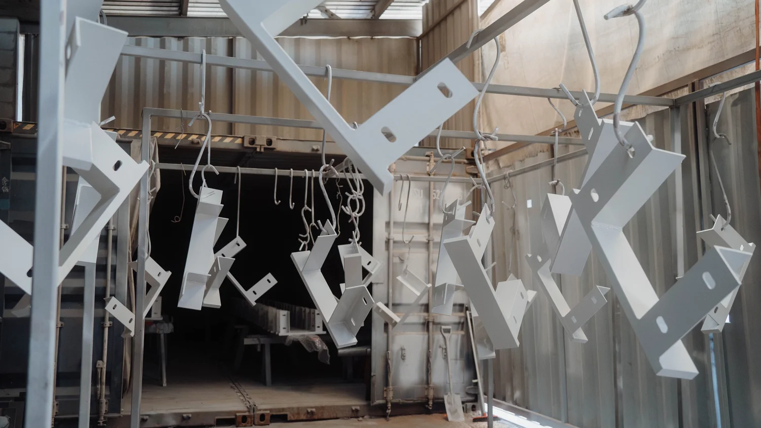 Range of powder coating colour samples at Coating Lab Auckland